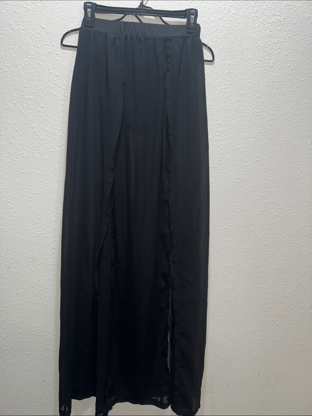 Windsor Black Maxi Skirt with Front Slits